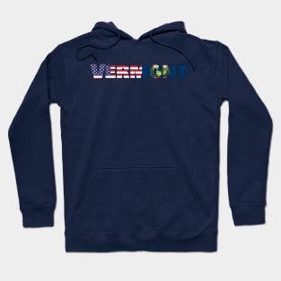 Vermont State Flag/ American Flag Logo Hoodie